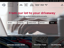 Tablet Screenshot of edmartinnissanofanderson.com